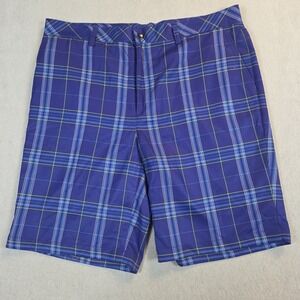 Zero Restriction Shorts Mens Size 38 Purple Plaid Tour Series Golf  Colorful